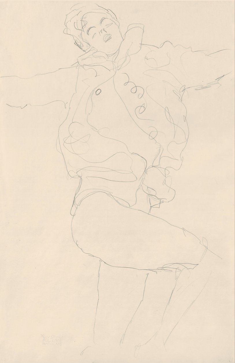 Dansende kvinde med Cape af Gustav Klimt