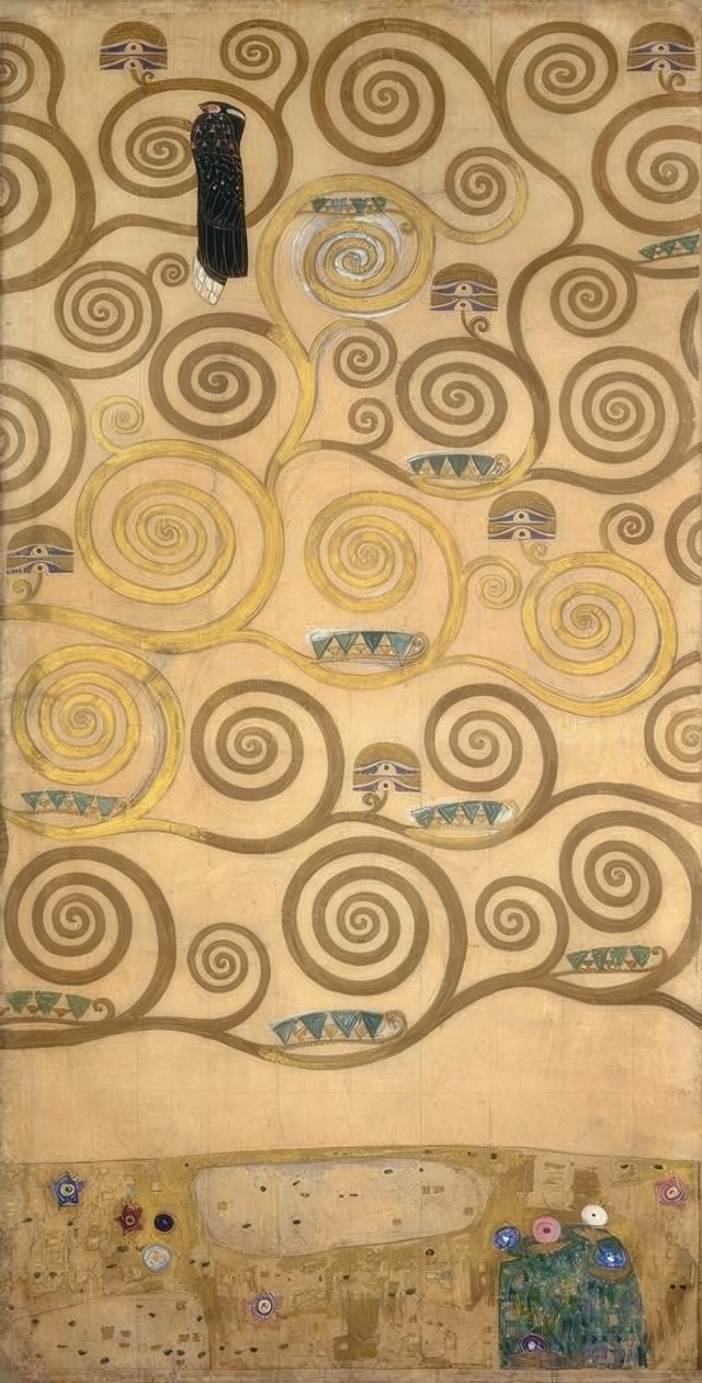 Livets træ (højre indre del) af Gustav Klimt