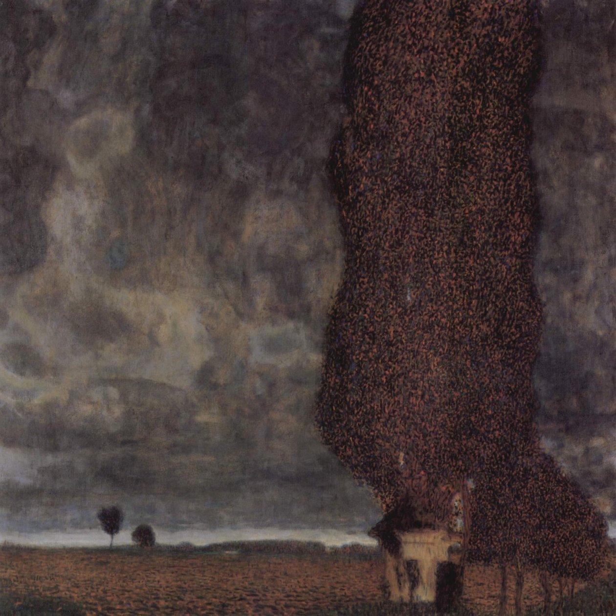 Den store poppel eller tordenvejr, der nærmer sig af Gustav Klimt