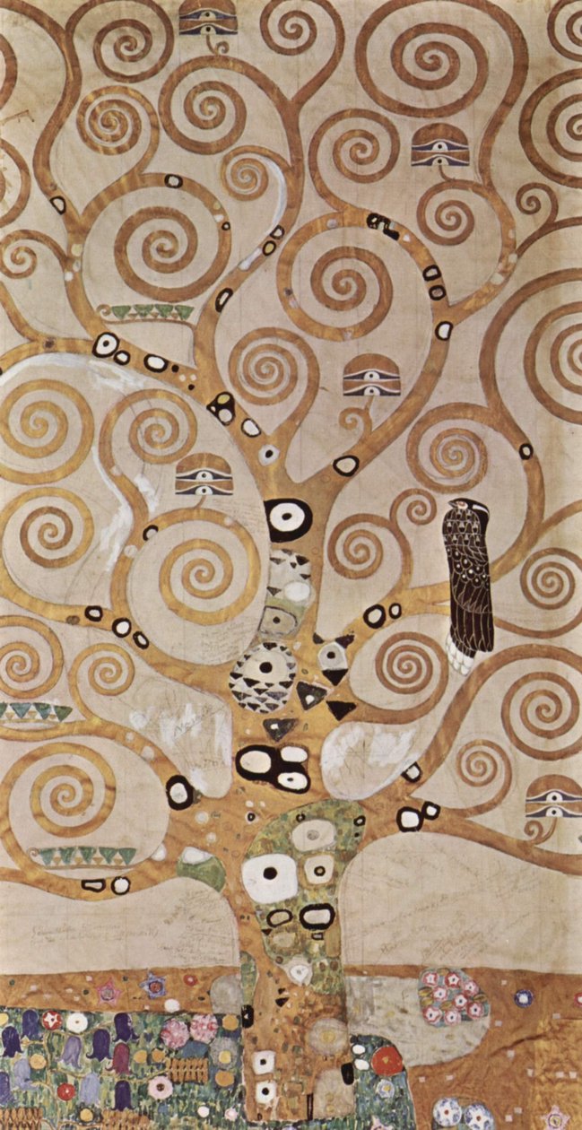 Udkast til vægfrisen i Stoclet -paladset i Bruxelles, Livets træ af Gustav Klimt