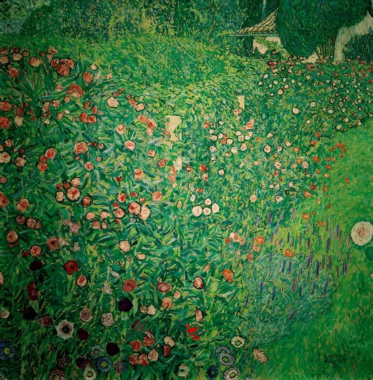 Italiensk havelandskab af Gustav Klimt