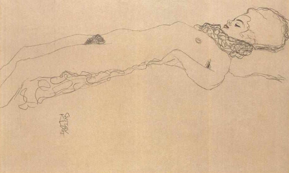 Løgn handling af Gustav Klimt
