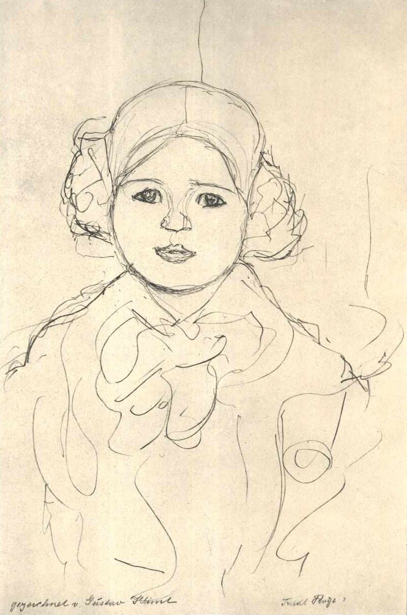 Pigeundersøgelse forfra af Gustav Klimt