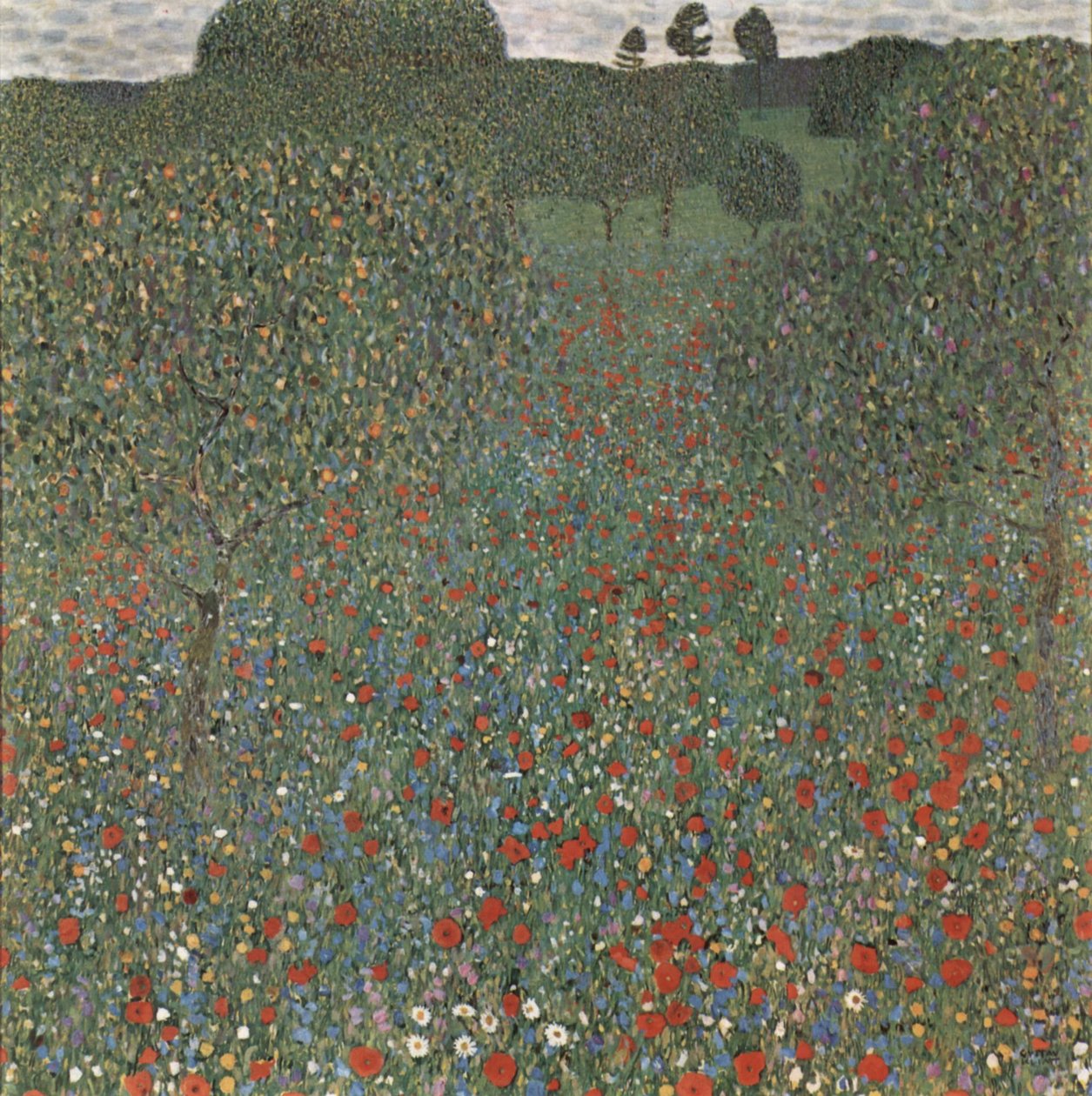 Mohnfeld af Gustav Klimt