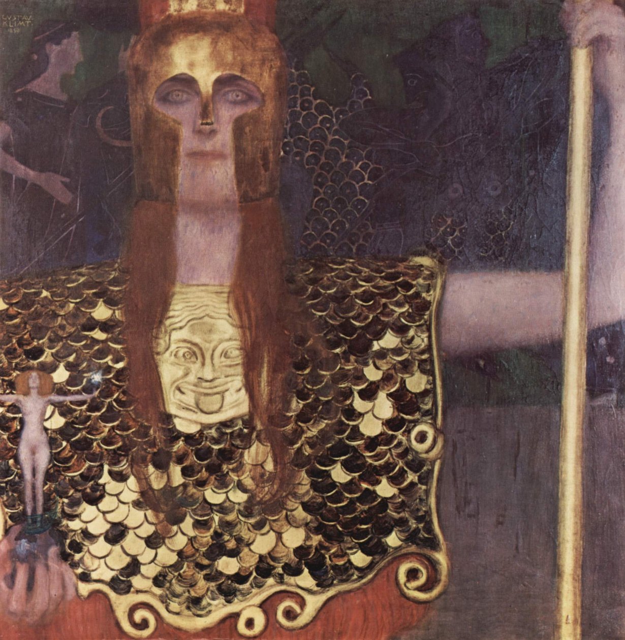 Pallas Athena af Gustav Klimt