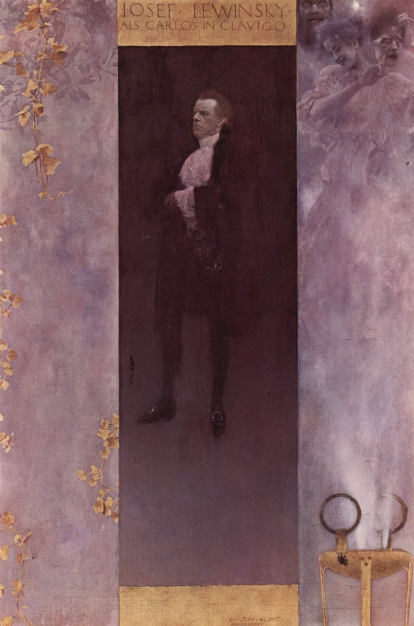 Portræt af skuespilleren Josef Lewinsky som Carlos af Gustav Klimt