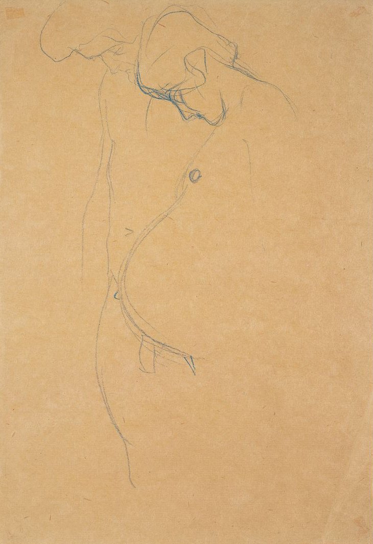 Gravid kvinde med mand af Gustav Klimt