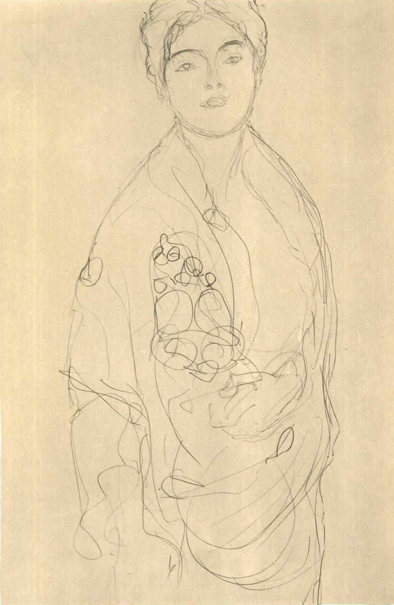 Står lidt til højre af Gustav Klimt