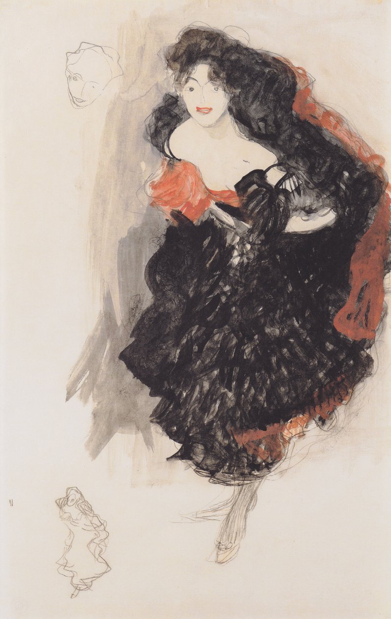 Undersøgelse til maleriet Judith II af Gustav Klimt