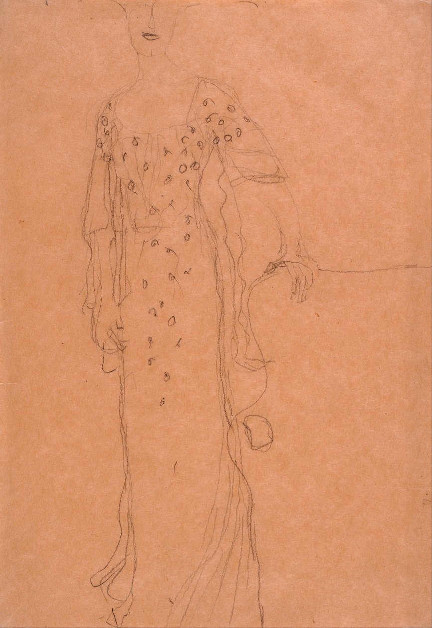 Studie til portræt af Adele Bloch-Bauer I af Gustav Klimt