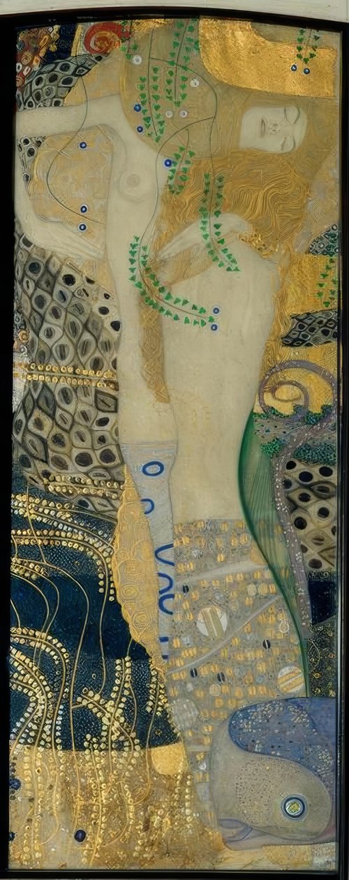 Vandslanger I. af Gustav Klimt