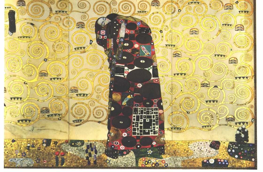 Arbejdsskabelon til Stoclet Frieze - Embrace af Gustav Klimt