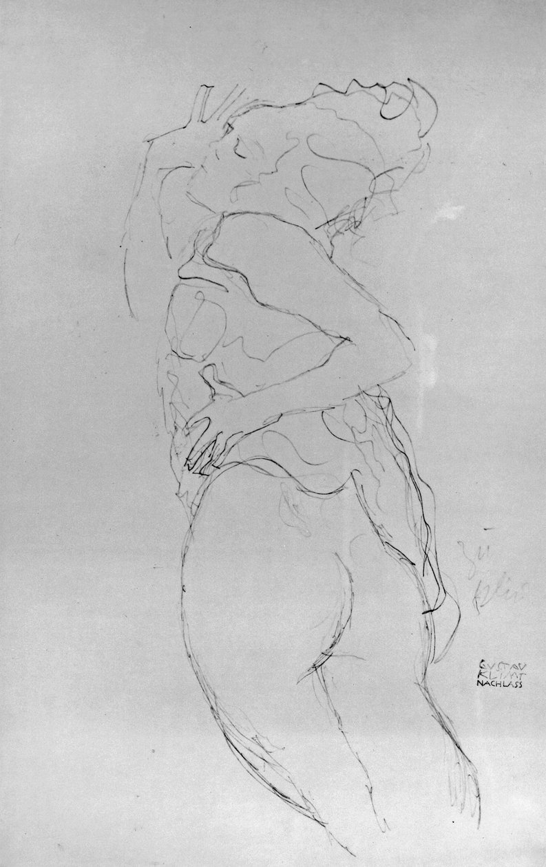 Ung kvinde, 1917 af Gustav Klimt