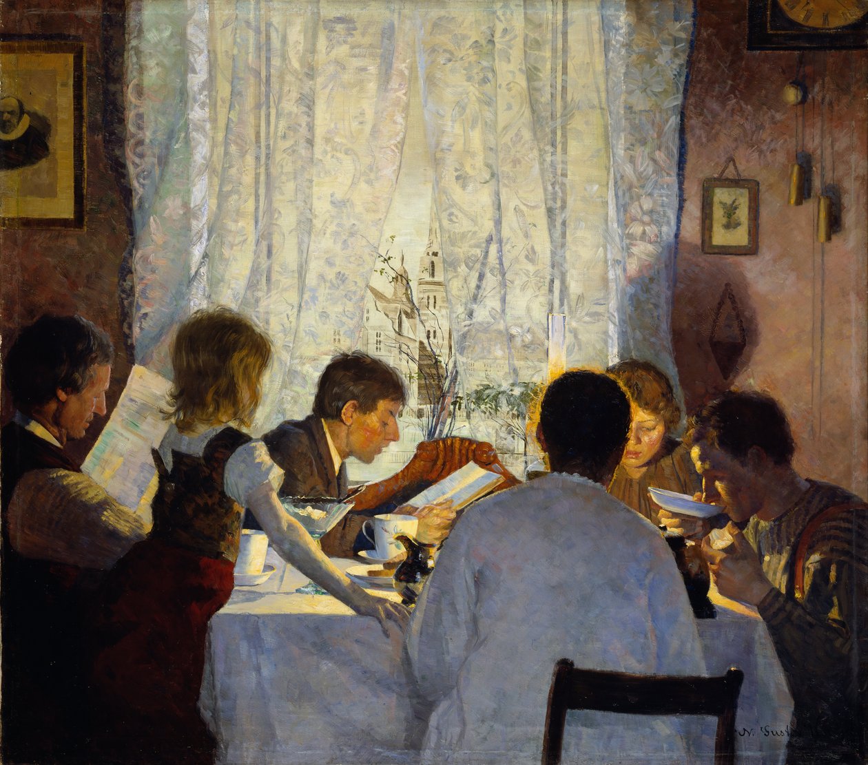 Morgenmad II. Kunstnerfamilien af Gustav Wentzel