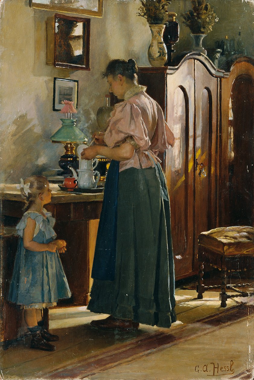 aftensmad af Gustav Adolf Hessl