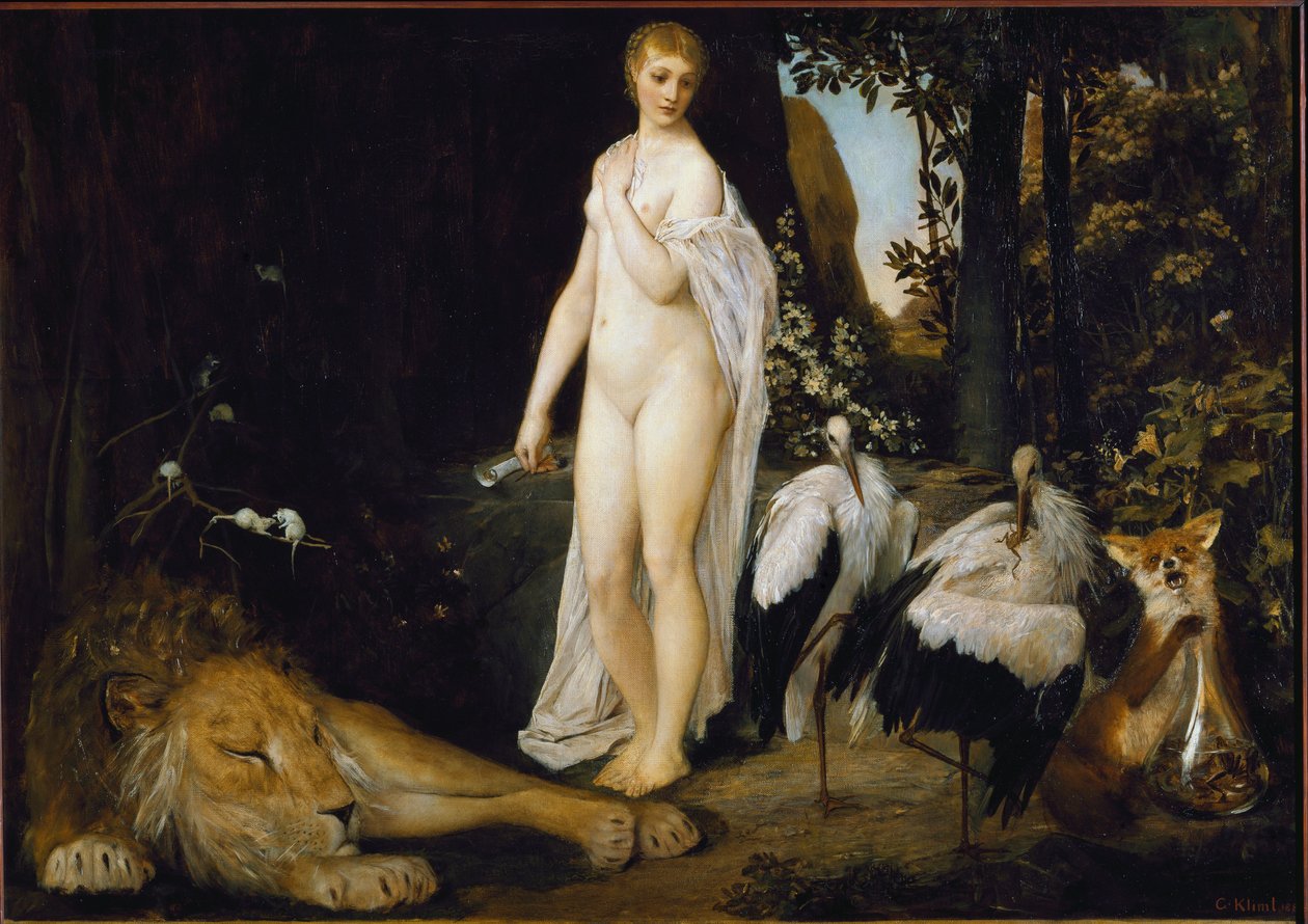 Fabel (olie på lærred af Gustav Klimt