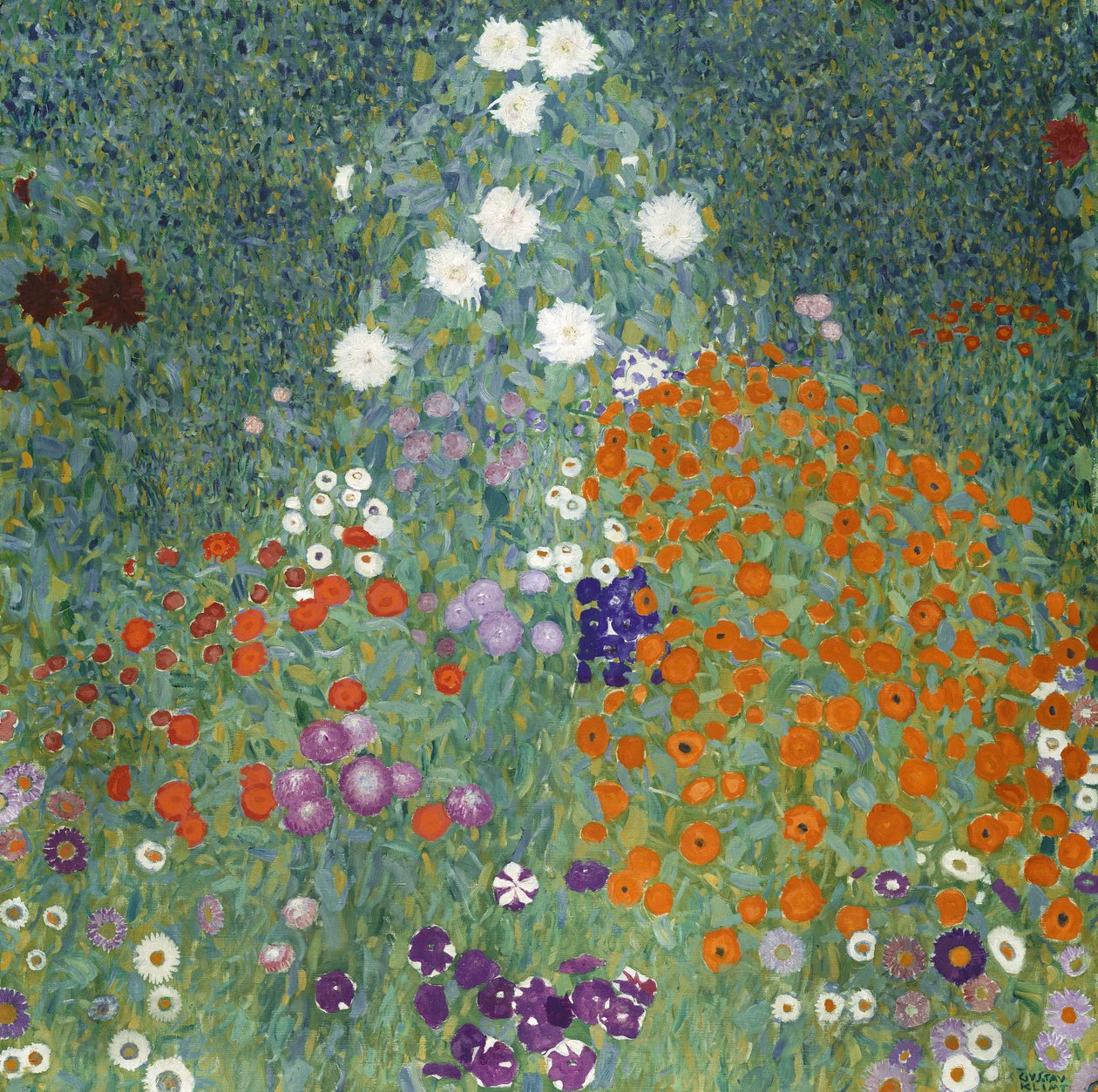 Blomsterhave, 1905-07 af Gustav Klimt