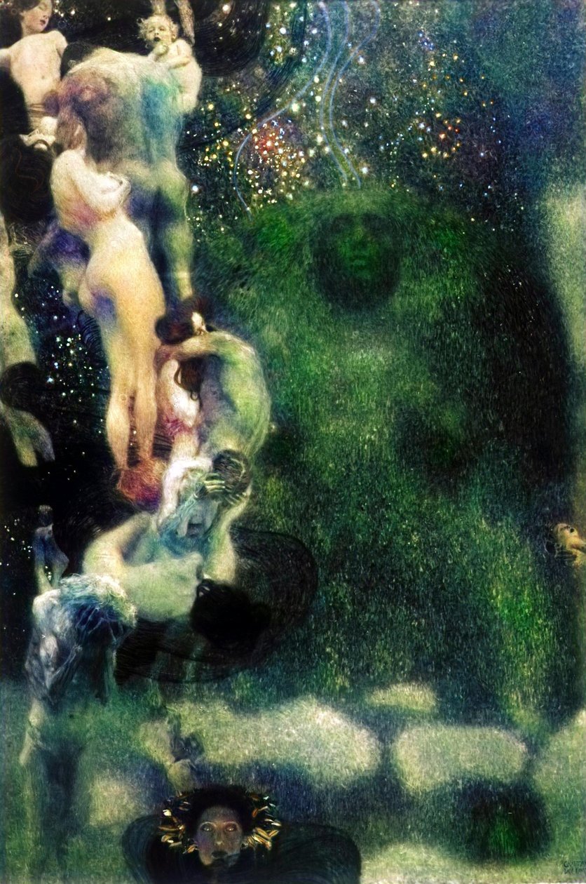 Klimts loftsmalerier på Wiens universitet af Gustav Klimt