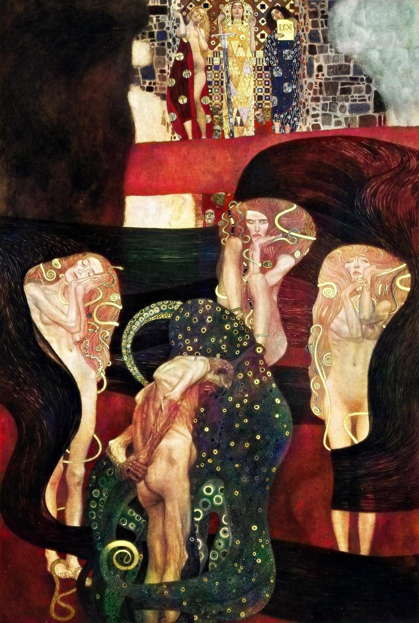 Klimts loftsmalerier på Wiens universitet af Gustav Klimt