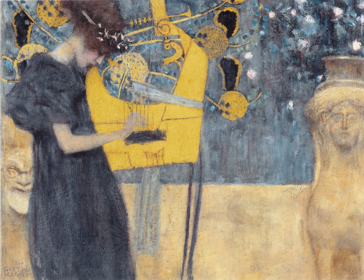 Musik I, 1895. af Gustav Klimt
