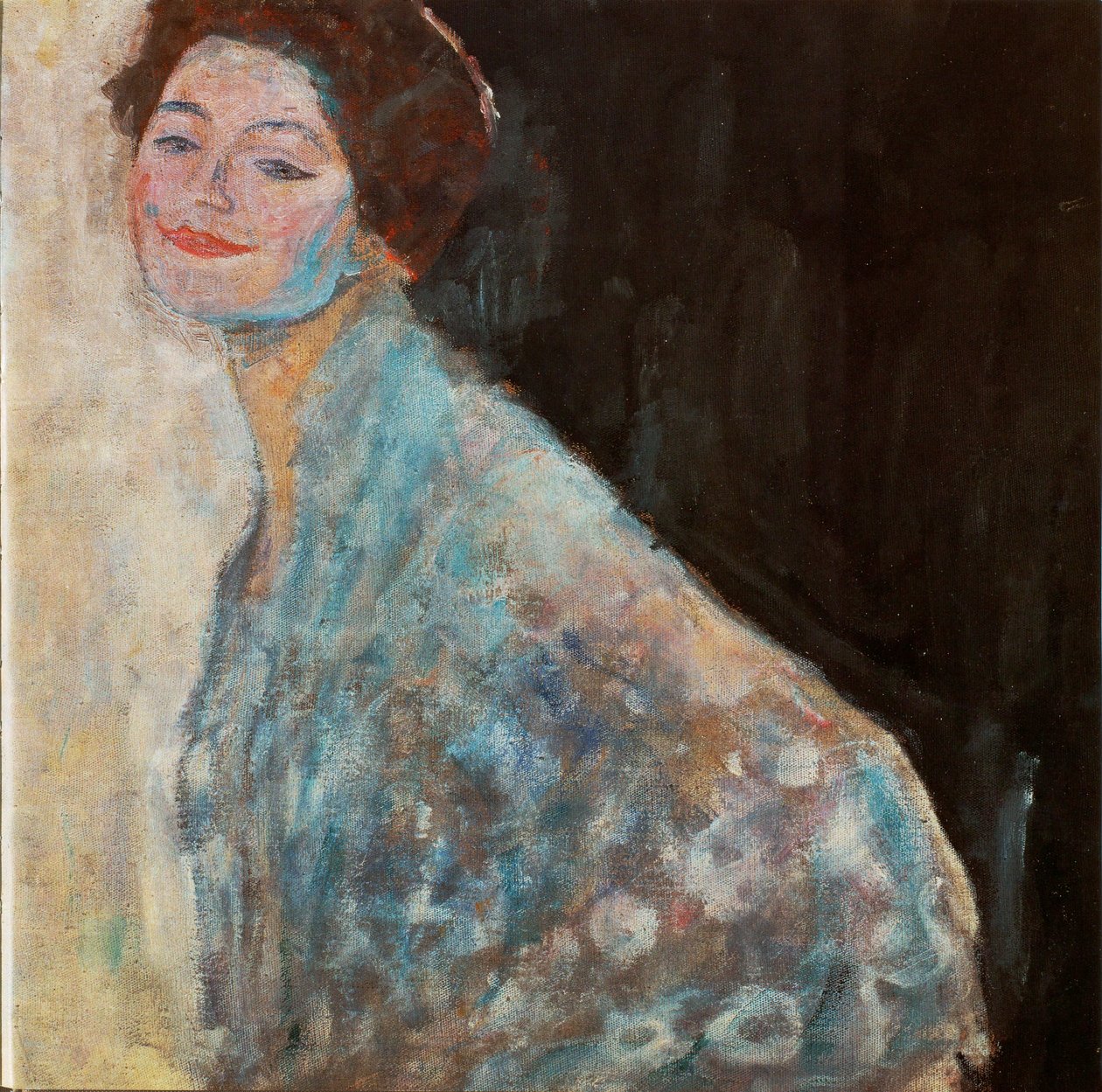 Portræt af en dame i hvidt af Gustav Klimt