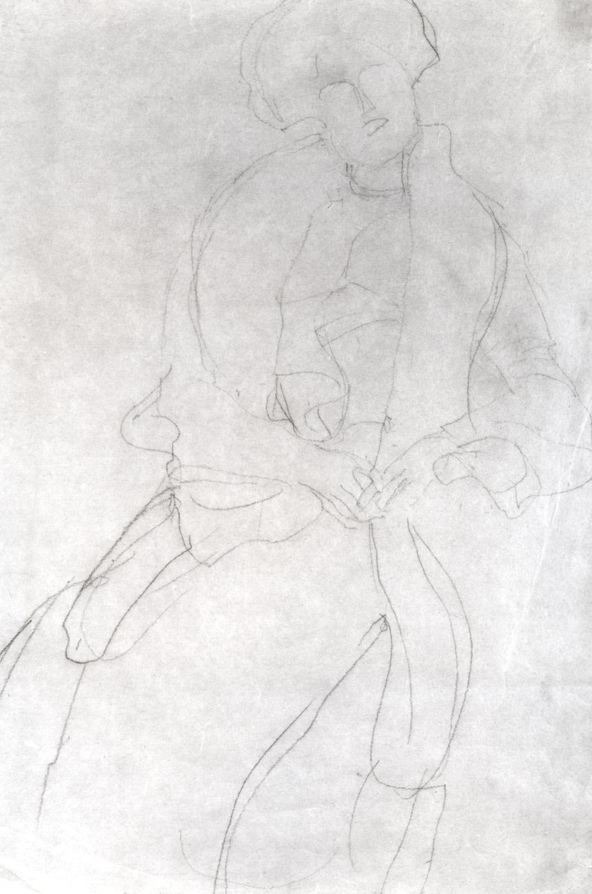 Siddende kvinde med boa (Adele Bloch-Bauer) af Gustav Klimt