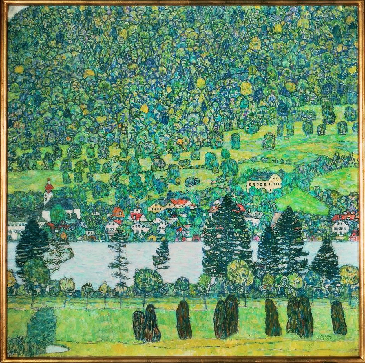 Waldabhang i Unterach af Gustav Klimt
