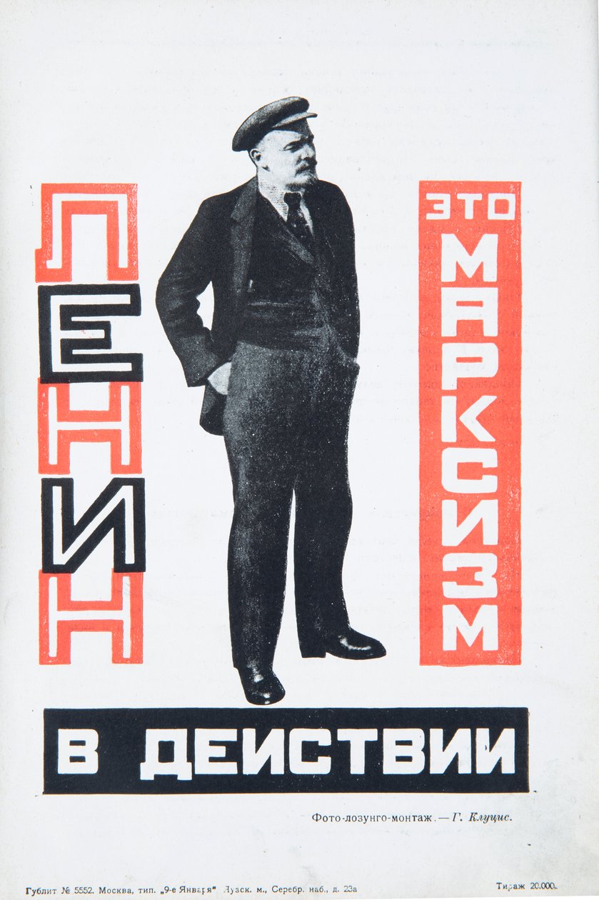 Vladimir Lenin, omkring 1934. af Gustav Klutsis