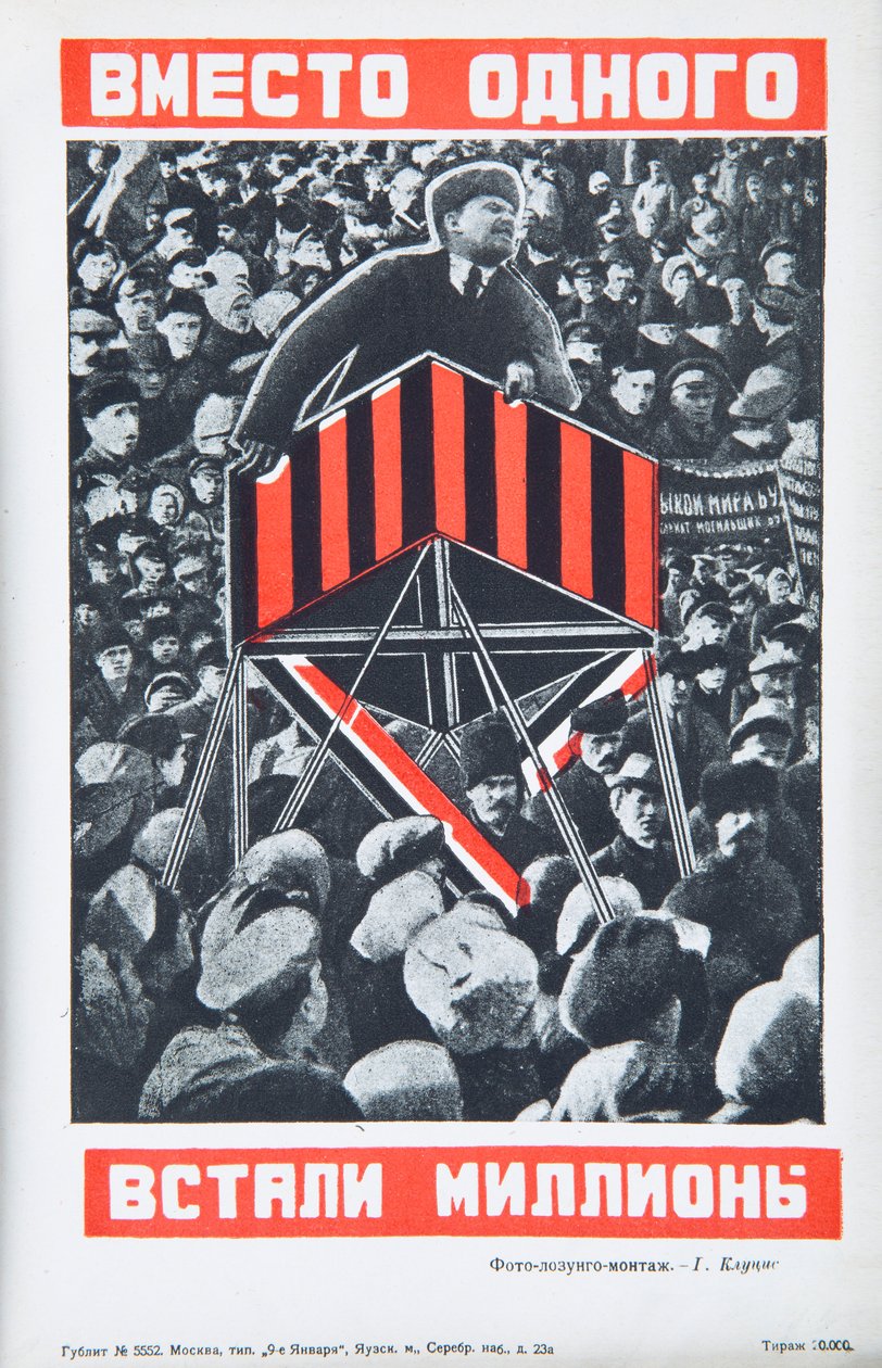 Vladimir Lenin, omkring 1934. af Gustav Klutsis