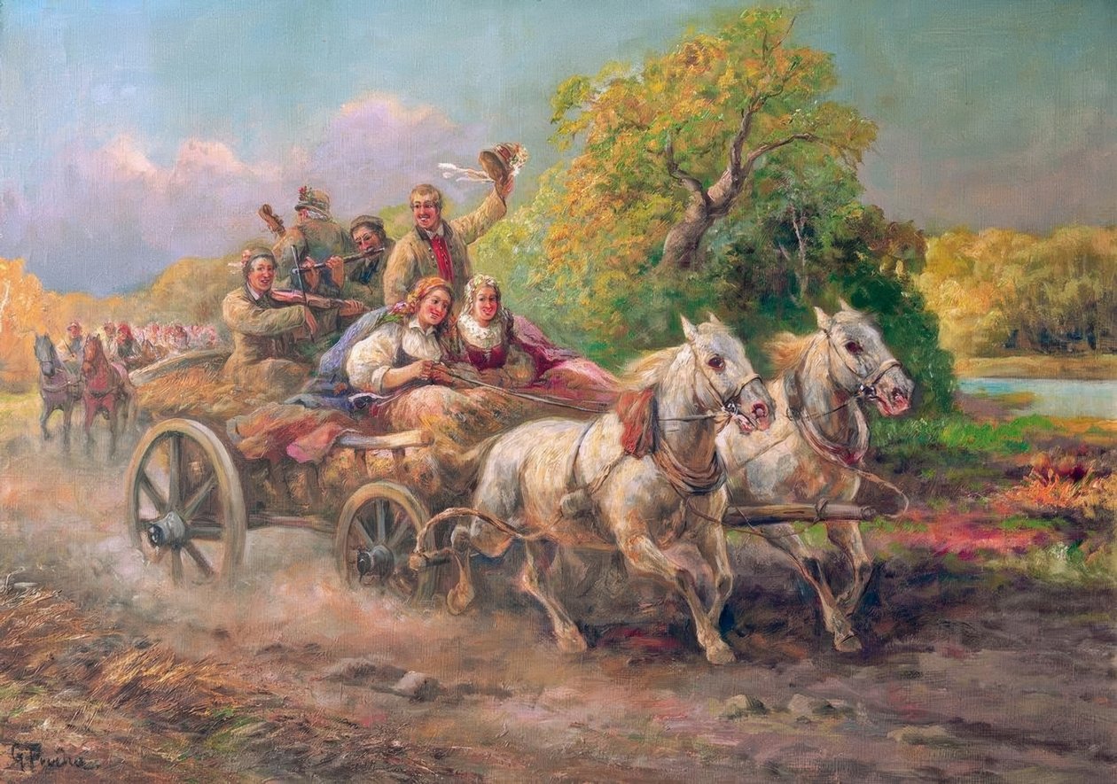 Ungarsk bryllupsoptog af Gustav Prucha