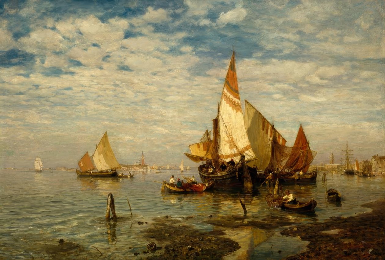 I lagunen nær Venedig af Gustav Schönleber