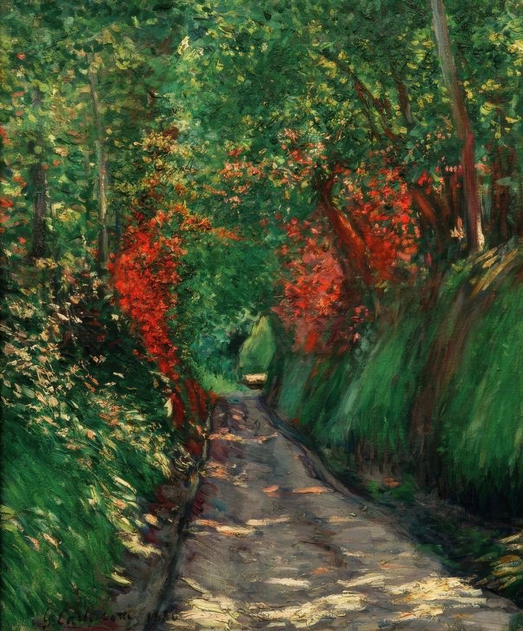 Gyde i skoven af Gustave Caillebotte