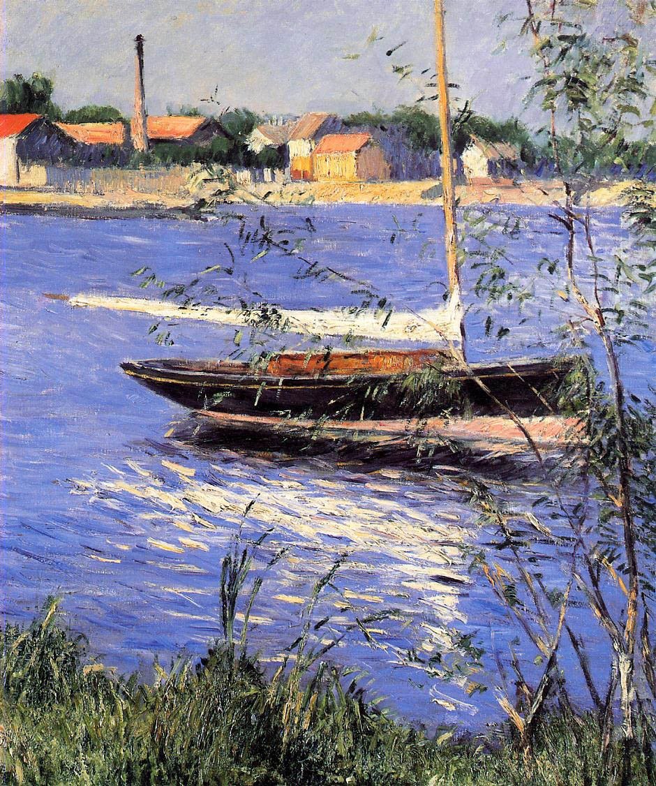 Båd på Seinen ved Argenteuil af Gustave Caillebotte