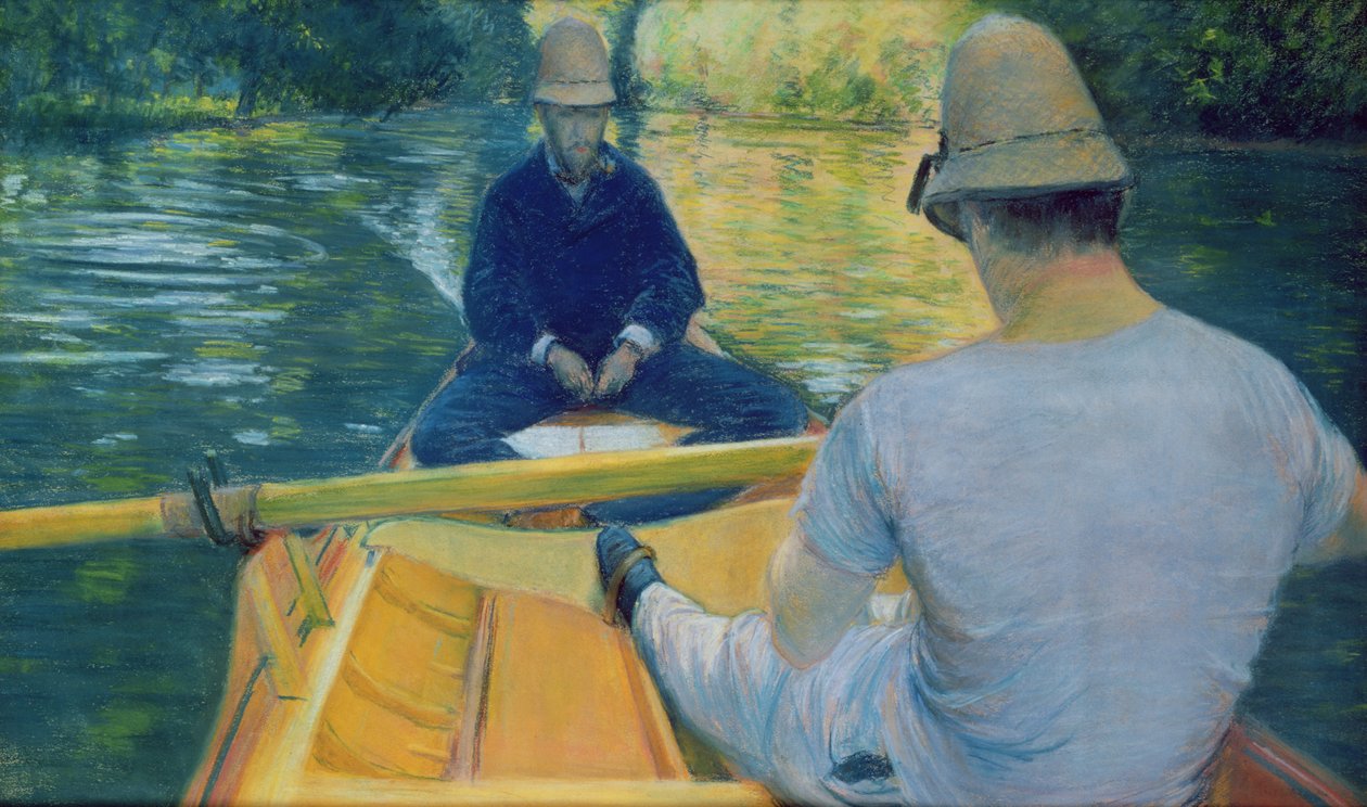Sejlere på Yerres af Gustave Caillebotte