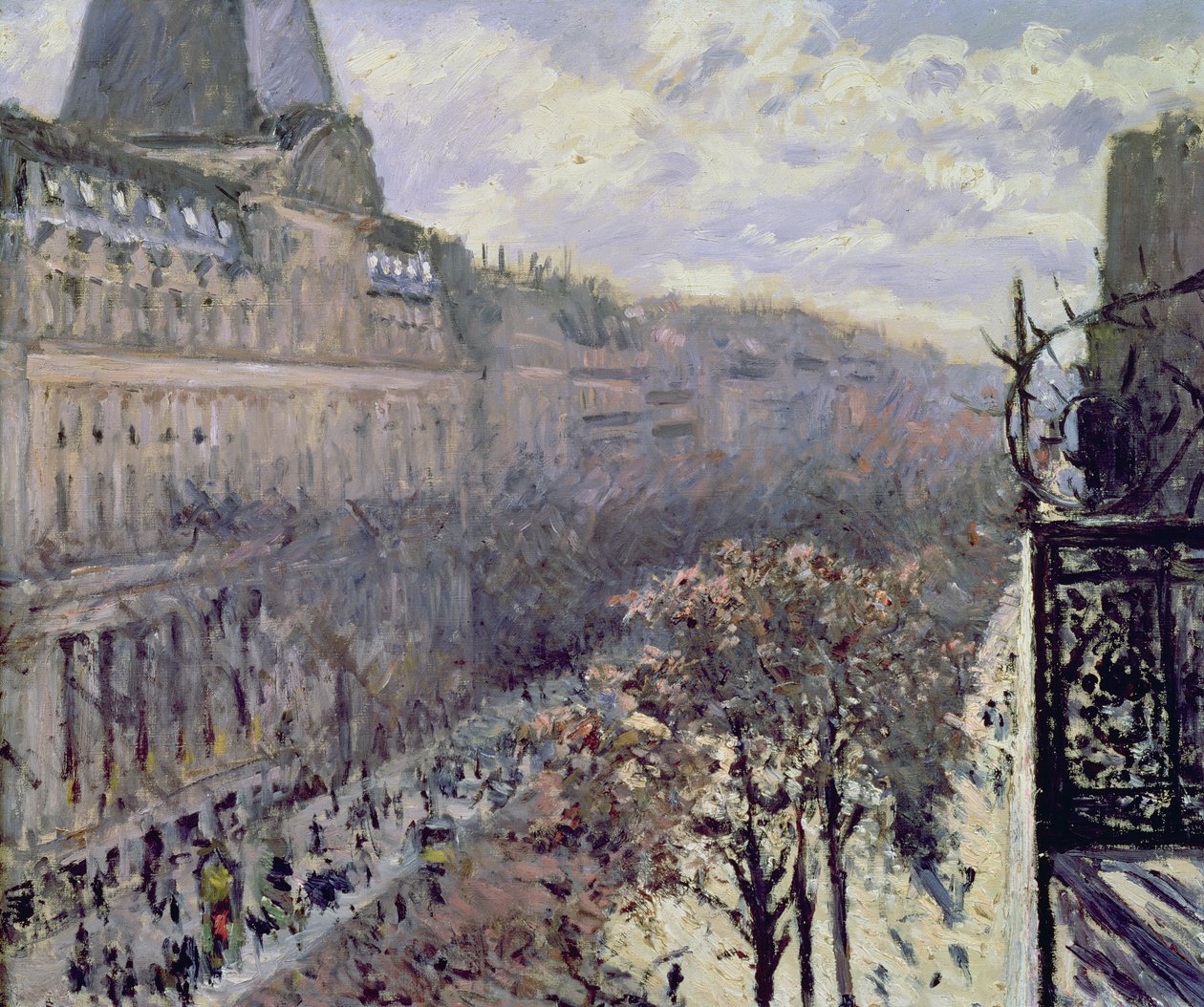 Boulevard des Italiens, ca. 1880 af Gustave Caillebotte