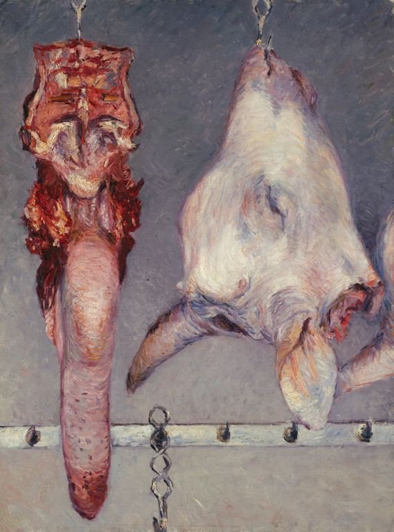 Kalvehoved og oksetunge af Gustave Caillebotte