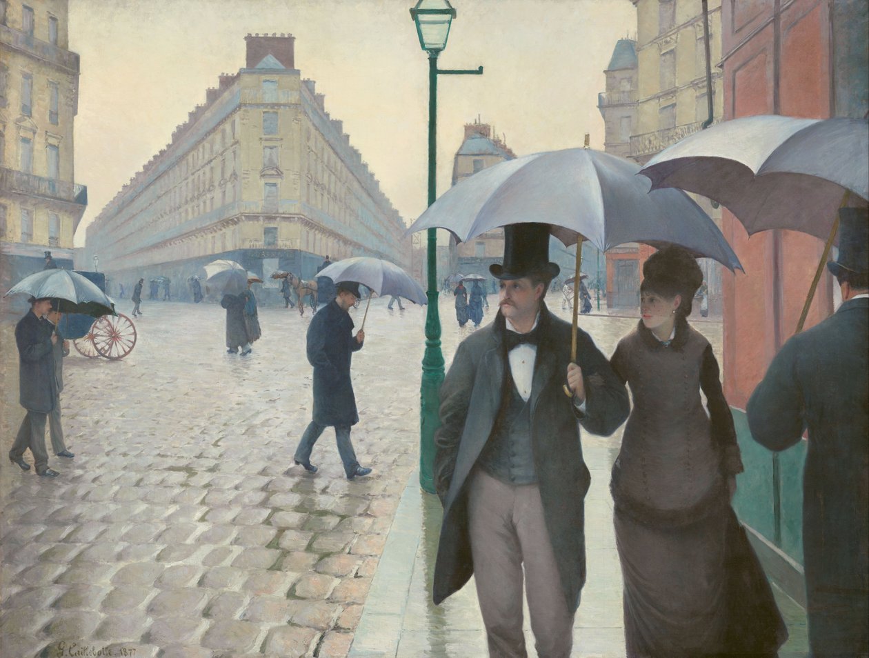 Paris Street; Regnvejrsdag af Gustave Caillebotte