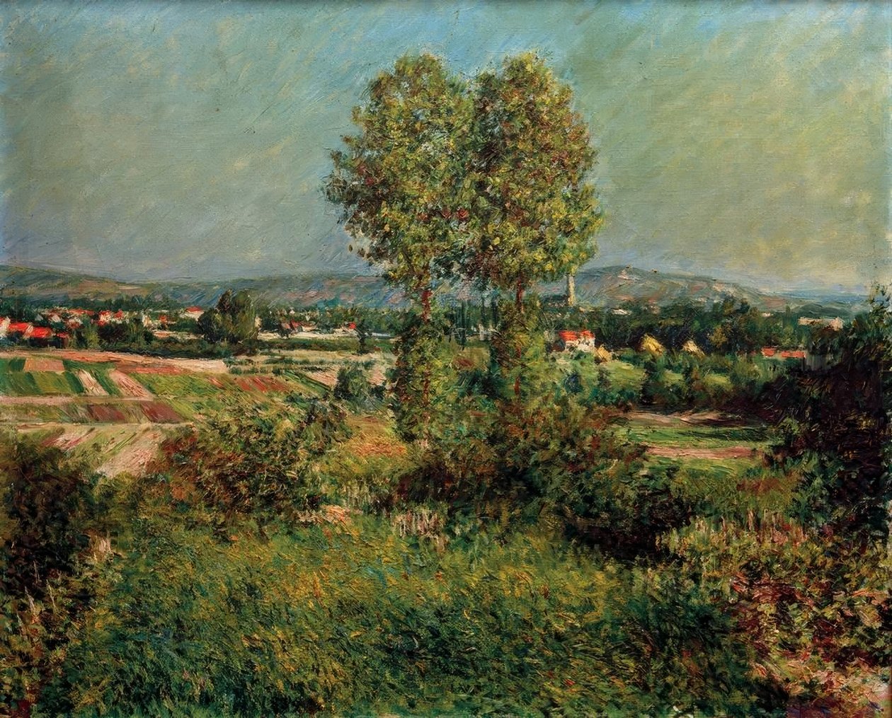 Landskab ved Argenteuil af Gustave Caillebotte