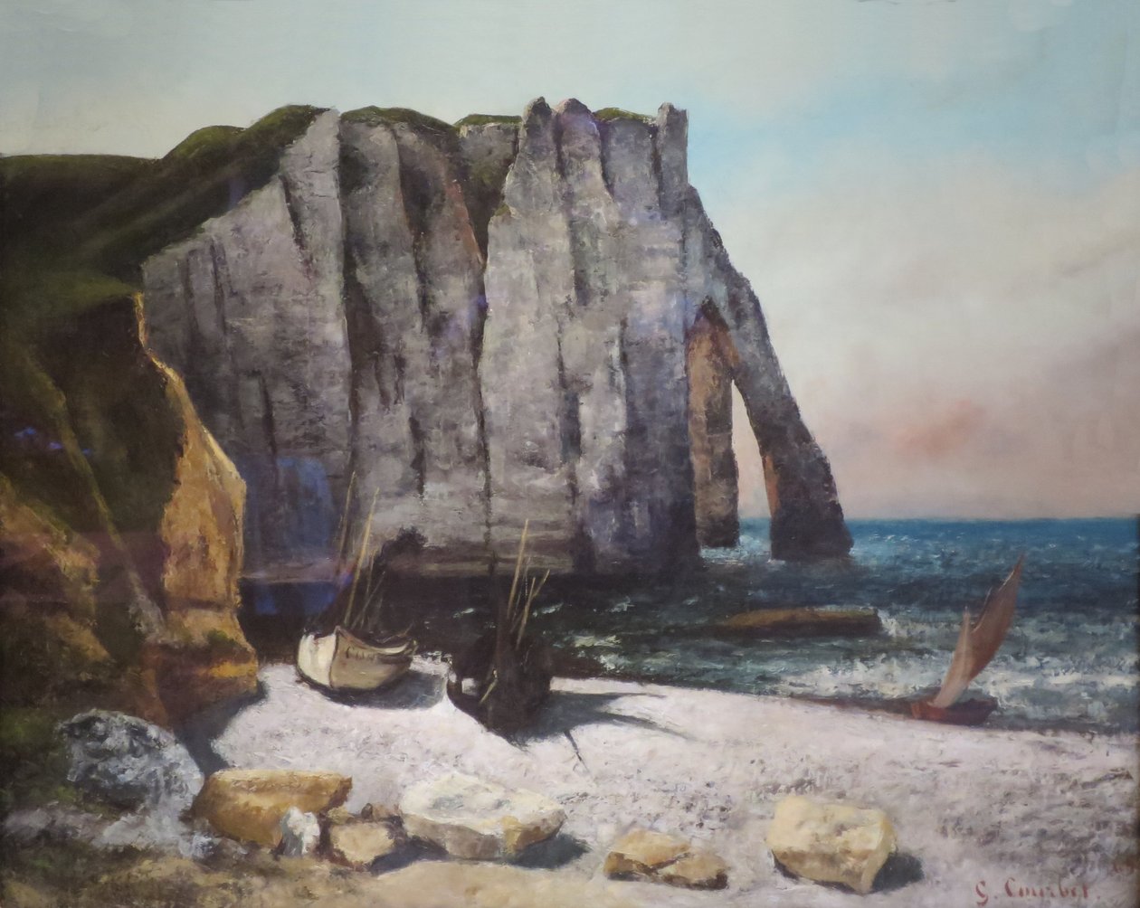 Klint ved Étretat af Gustave Courbet