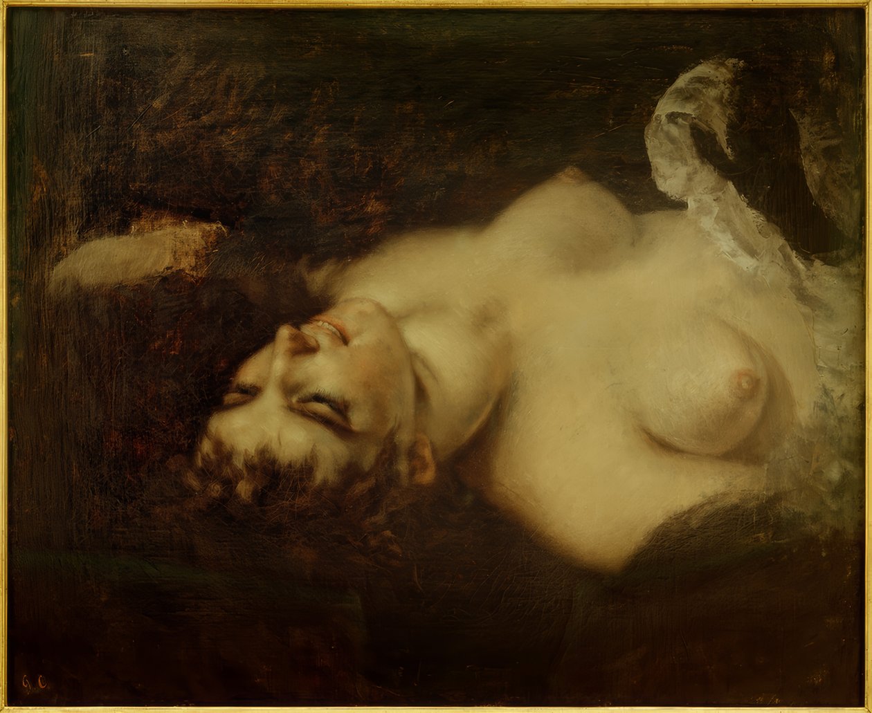 Nøgen kvinde, undersøgelse til "La Femme au parroquet" af Gustave Courbet