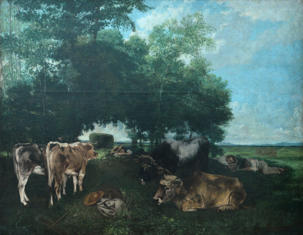 Siestaen i høsæsonen af Gustave Courbet
