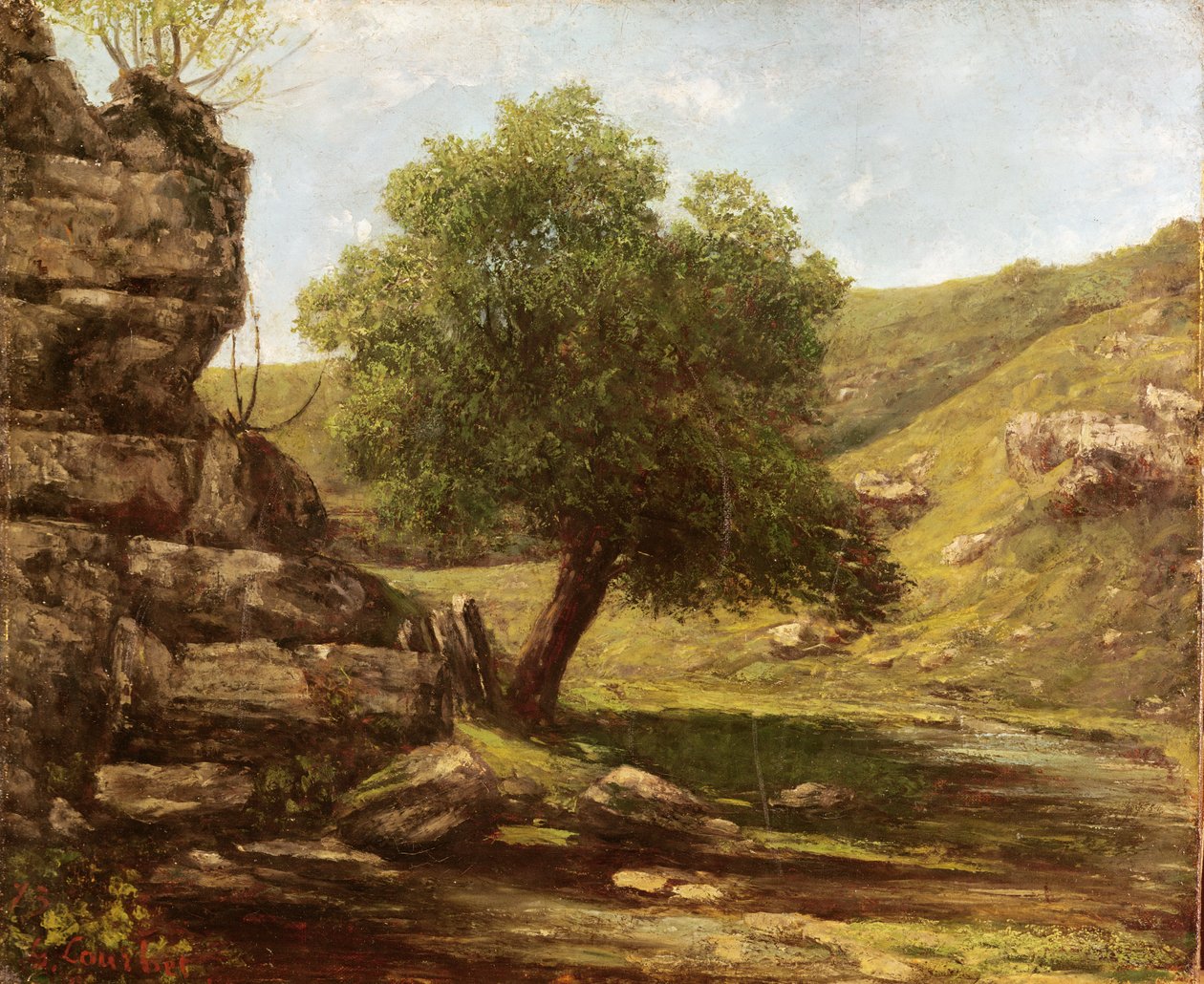 Landskab, 1873 af Gustave Courbet