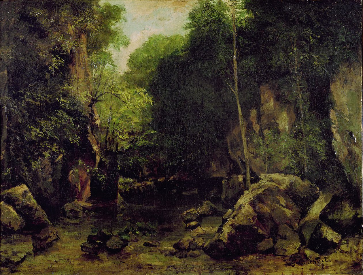 Den sorte brønd, Doubs af Gustave Courbet