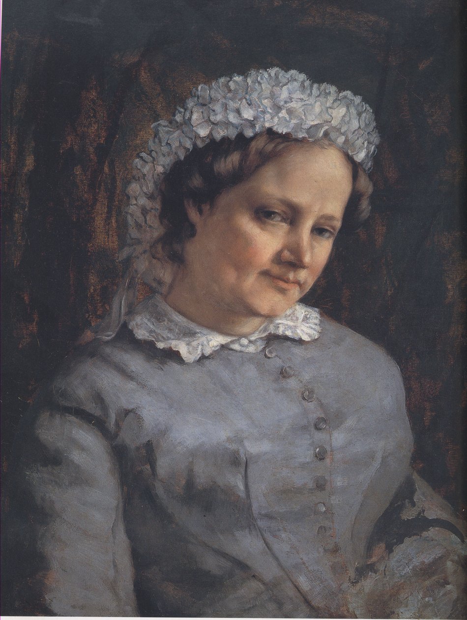 Portræt af Madame Proudhon af Gustave Courbet