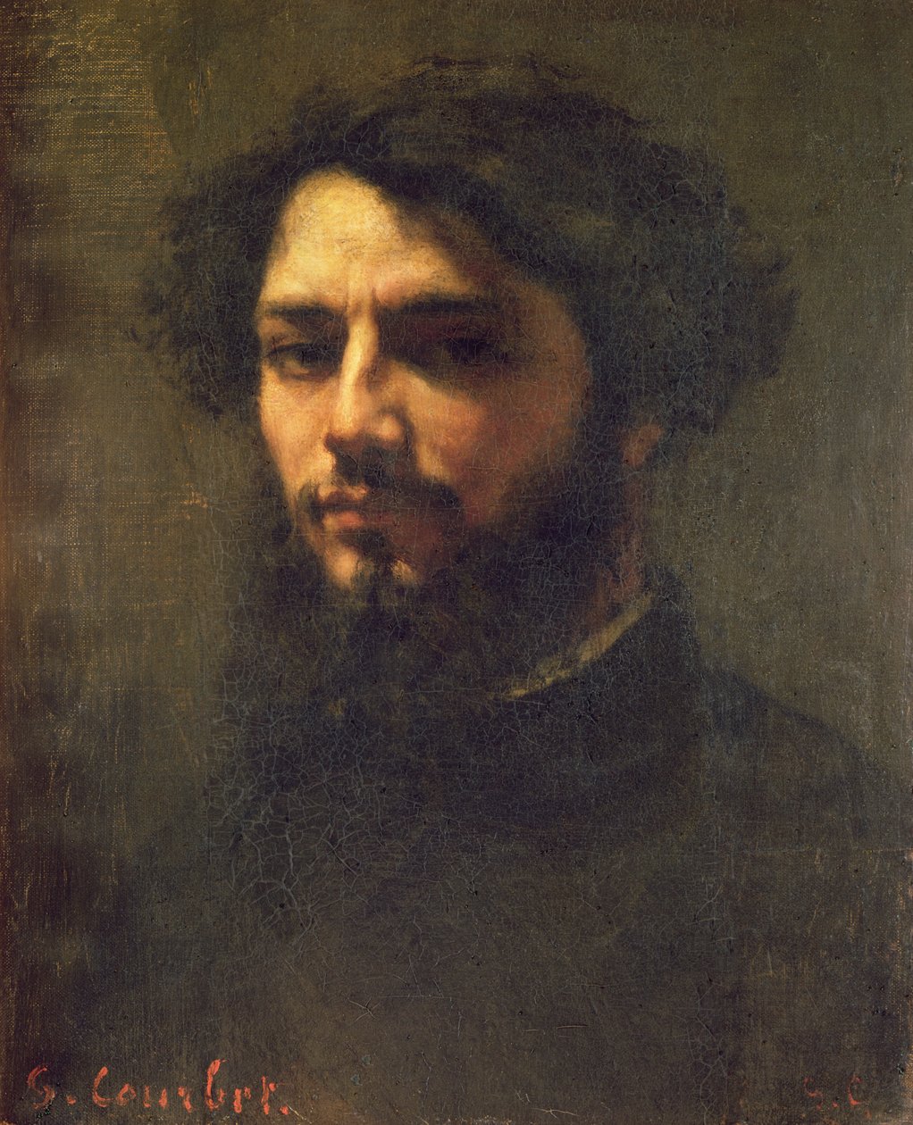 Selvportræt af Gustave Courbet