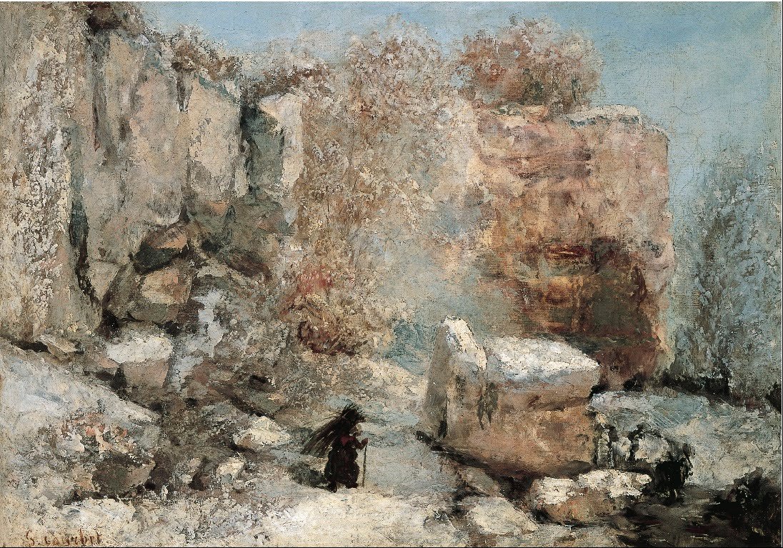 Sneeffekt i et stenbrud af Gustave Courbet