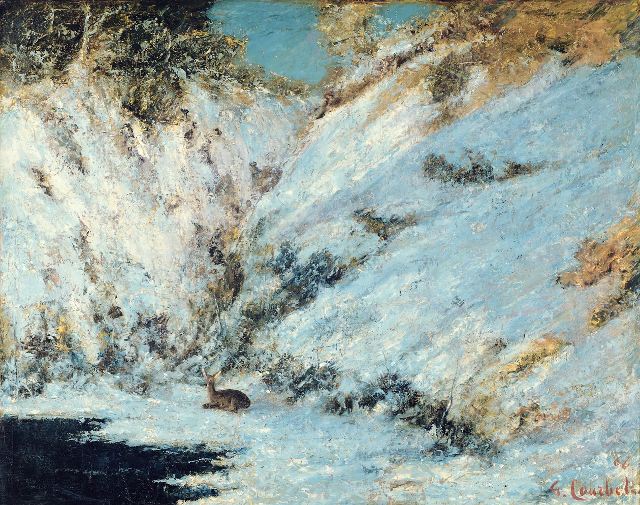 Snelandskab, 1866 af Gustave Courbet