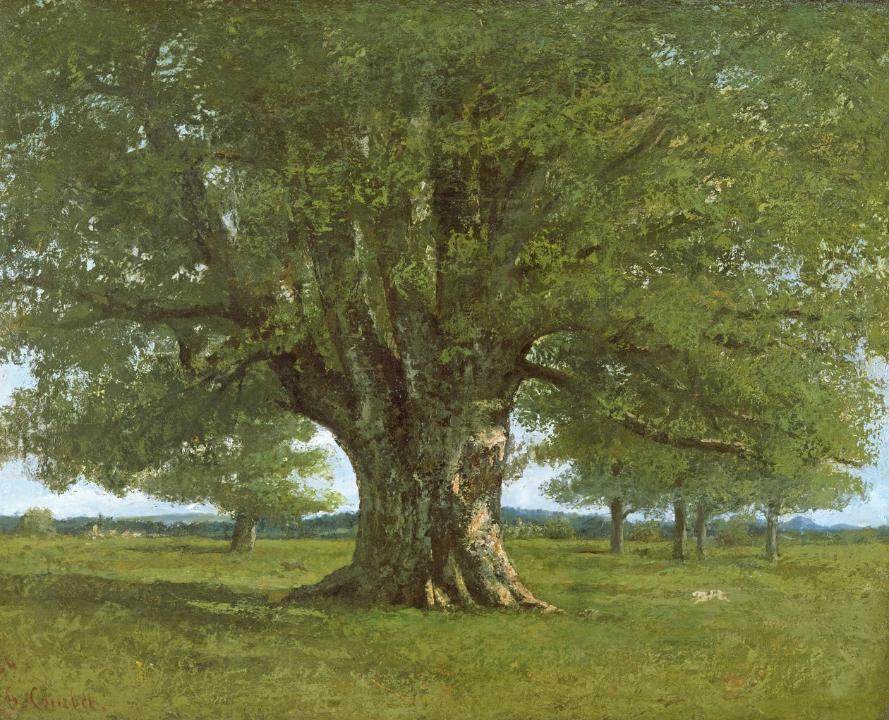 The Flagey Oak Tree, 1864 af Gustave Courbet