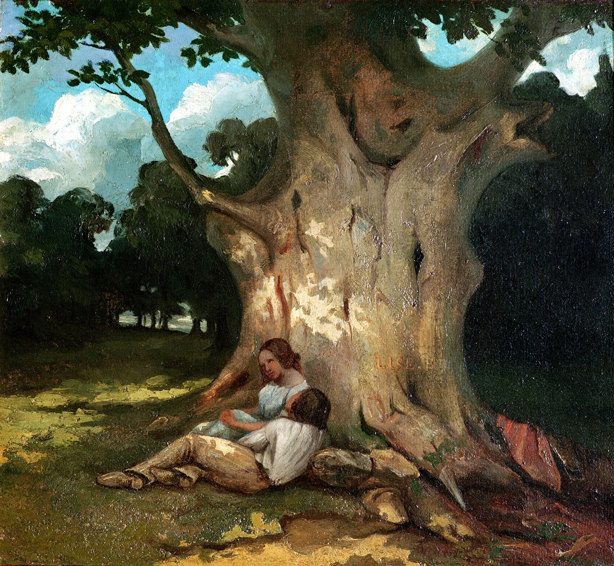 Den store eg af Gustave Courbet