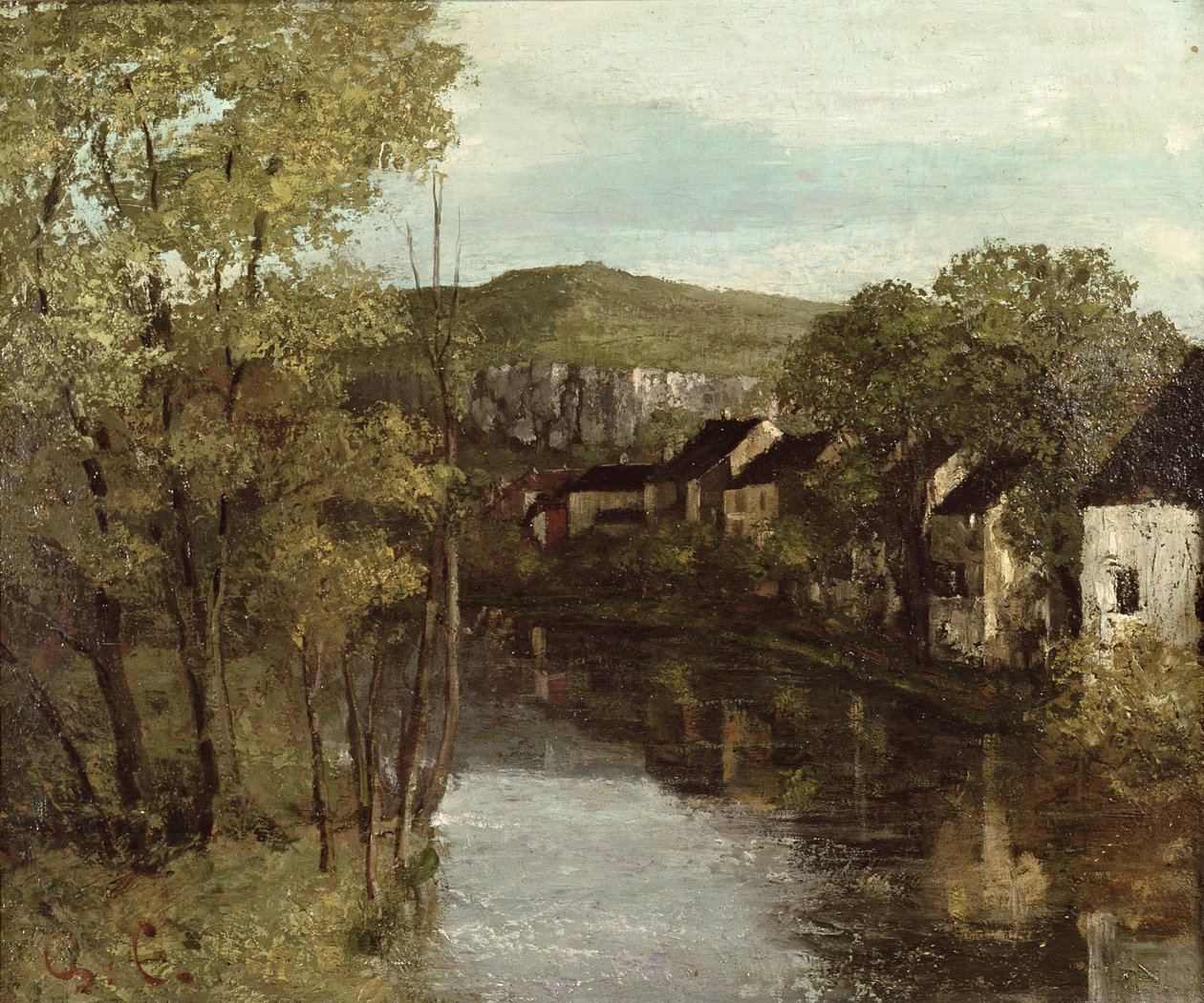 The Reflection of Ornans, c.1872 af Gustave Courbet